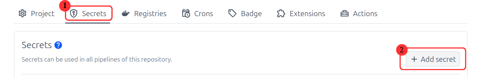 Secrets in Woodpecker CI