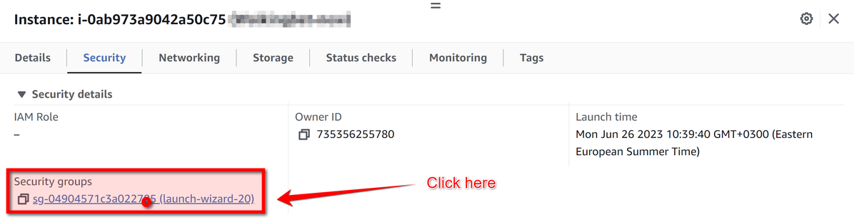 Open Security Group